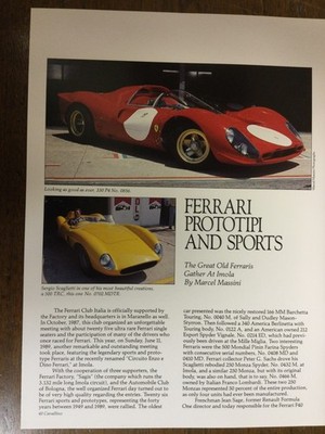 Misc 3985 Article Ferrari Great Old Ferraris Gather at Imola Aug/Sep 1989 3 page