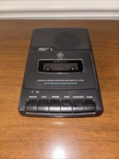 General Electric GE 3-5027A Portable Cassette Tape Player Voice Recorder TESTED