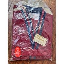 Vintage Velour Youth Robe Bath Dressing Housecoat Wine/Maroon M 10/12 JC Penny