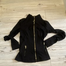 Lululemon Women  s Black Track Jacket Full Zip Zipped Pockets Long Sleeve S