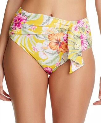Bleu by Rod Beattie X7161 Paradiso High Waist Tie Bikini Bottoms, Canary, 10