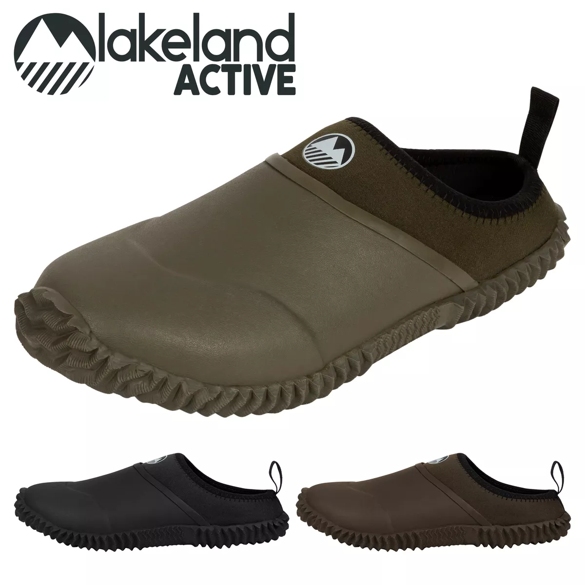Lakeland Active Men s Appleby Garden Clogs Memory Foam Neoprene Wellie Shoe