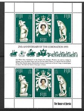 Fiji 25th Anniversary of the Coronation of Queen Elizabeth II Sheetlet MNH
