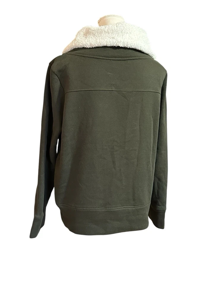 41 Hawthorn Chaqueta Forrada de Vellón Asimétrico Cuello Sherpa Tareas Abrigo Gris M Foto 2 de 4