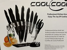 Kitchen Knife Set 18psc Stainless Steel Knives with stand & accessories