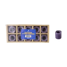 Mega Candles - Ceramic 1/2" Chime / Spell Candle Holder - Dark Purple, Set of 10