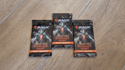  3x Draft Booster Packs - Innistrad Midnight Hunt - Magic The Gathering - MTG