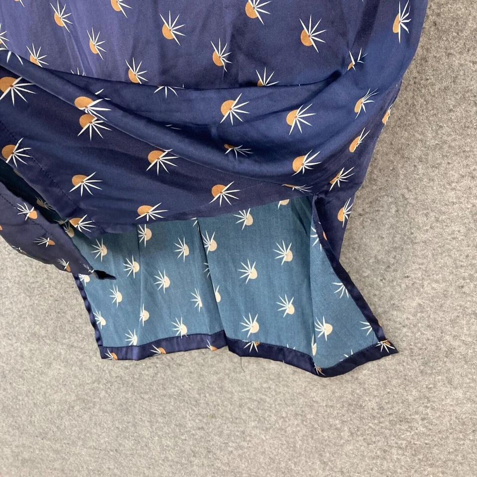 Vestido SIR Mujer 8 Azul Satinado Seda Midi Forrado Sin Mangas Sin Mangas Fiesta Evento 17214 Foto 4 de 4