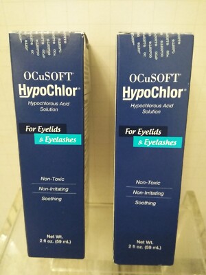 OcuSoft HypoChlor for Eyelids & Eyelashes Spray to Remove Debris 2.OZ (2PK)