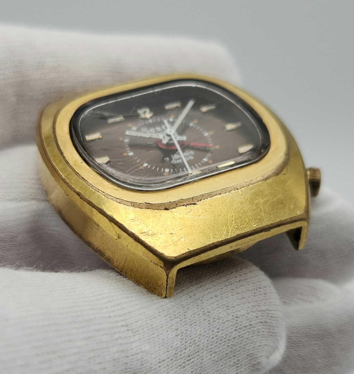 Sears Men's Vintage Mechanical Swiss Made Watch w/ Alarm - READ