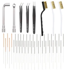 43pcs 3D Printer Cleaning Kit with Cleaning Pin,Copper Wire Brush,Wrench,Tweezer