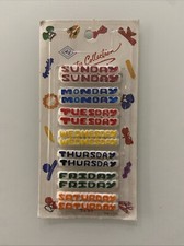 Vintage Barrettes Days Of Week 1980s Same Mold as of the Goody Barrettes