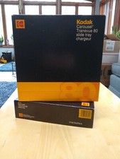 Lot of 2 Kodak Carousel Slide Trays Transvue 80 Empty In Original Black Boxes