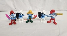 2011 Smurfs Lot of 5 Figurines Happy Meal Toys