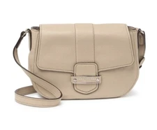 NWT Marc Jacobs Traveler Mini Messenger Leather Shoulder Bag Light Slate