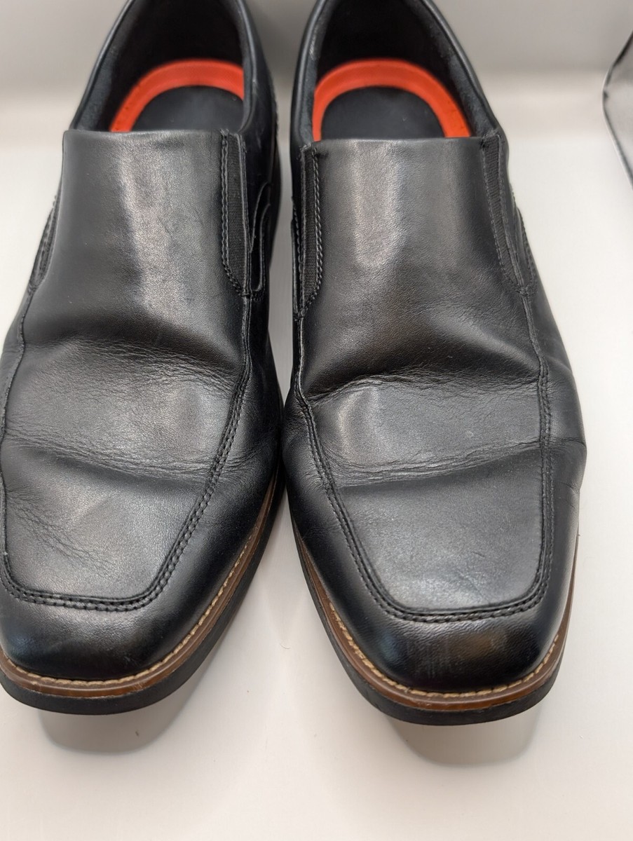 Rockport Style Leader 2 Loafers Slip On Black Leather Bike  display picture 3