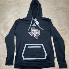 NEW MD Adidas Texas A&M Aggies Locker Logo Team Issue Hoodie Black