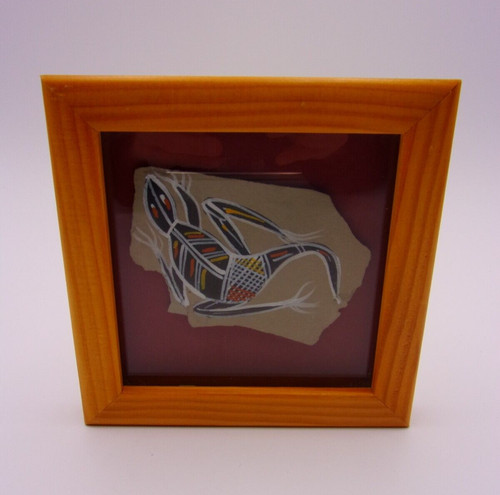 Bulurru Art Authentic Aboriginal Australia Painting Lizard Vintage Wall Art