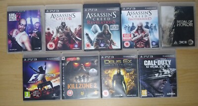 Sony Playstation 3 PS3 Spiele Bundle X 9 Assassin's Creed C.O.D Killzone.