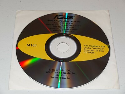 ASUS 440BX AGPSET MOTHERBOARD SUPPORT CD REV. 4.31 M141 DRIVERS / CD-ROM