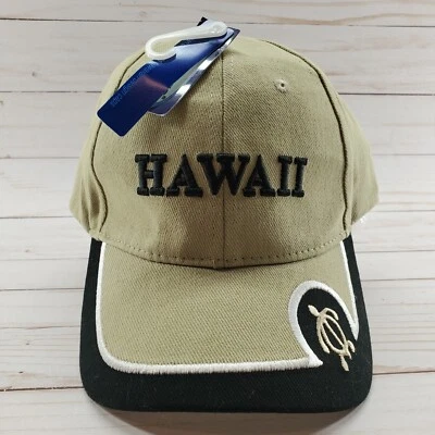 Hawaii Surfware Hawaiian Classics Adjustable Tan Black Sea Turtle Strapback Hat - Image 1 of 4