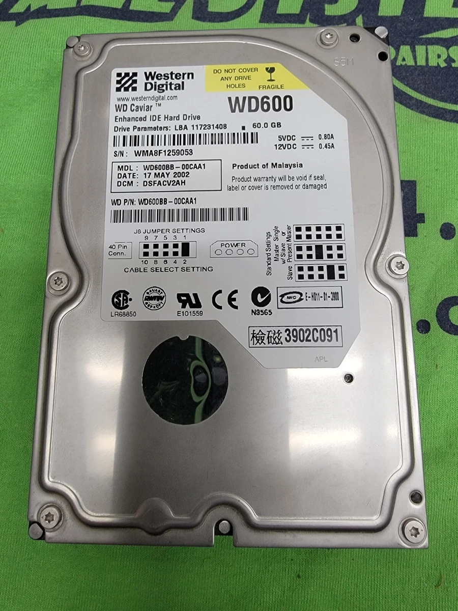 Western Digital PATA/IDE/EIDE 60 GB Internal Hard Disk Drives for