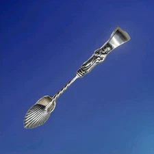 Antique Solid Silver Apostle Sugar Tongs by M Bros 1895