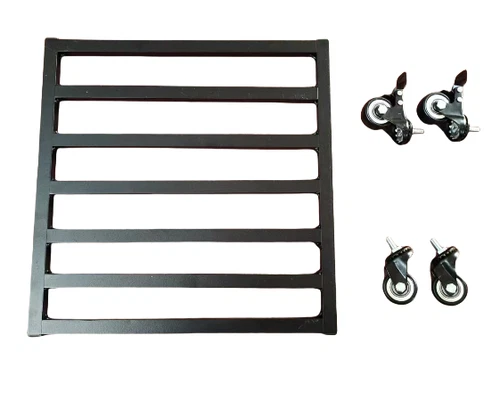 Aluminum Square Plant Dolly Stand Rolling 4 Wheels Caddy Holder Patio Pot Black - Picture 17 of 46