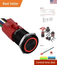 12V Latching Push Button Switch with LED for Automotive Upgrades