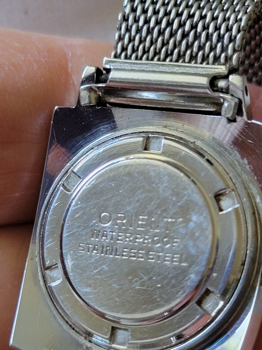 VINTAGE ORIENT 8 BEAT WATERPROOF 17 JEWELS STAINLESS STEEL  display picture 1