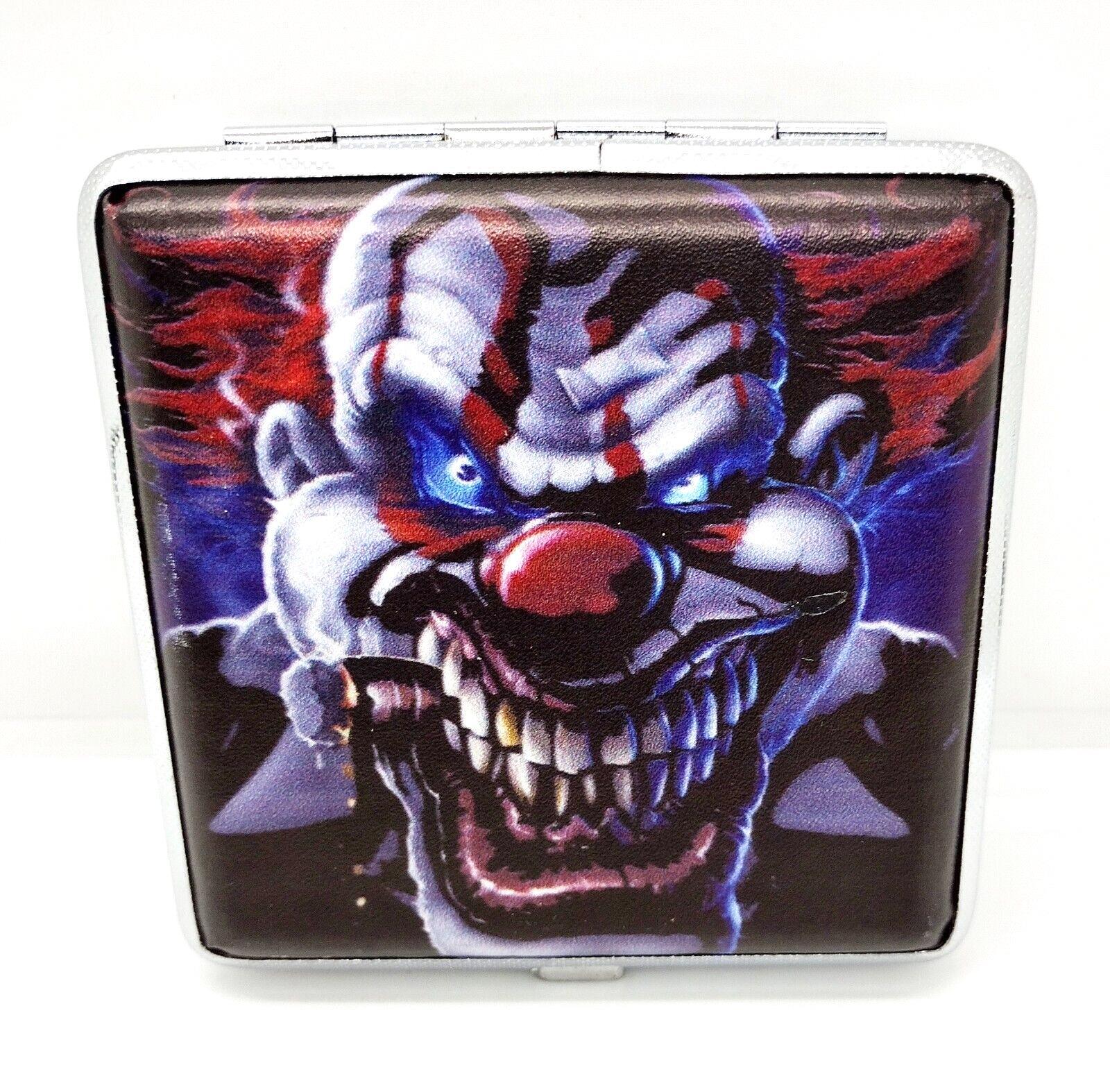 RYO Angry Clown Silver Framed PU Leather King Size Cigarette Case