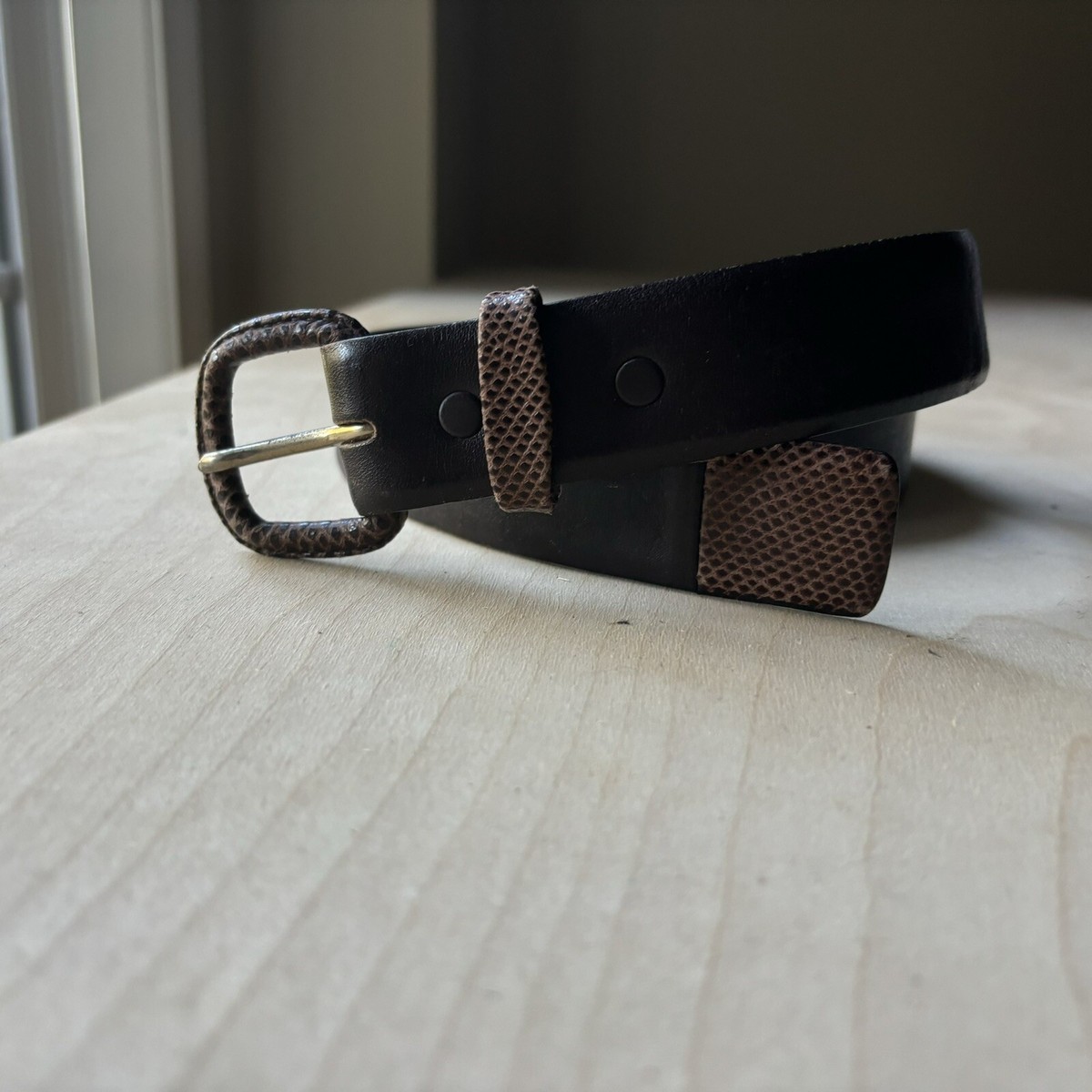 Vintage Yves Saint Laurent YSL Leather Belt – Brown Full Grain Kip Skin 30560140~brown_0.jpg main image 4
