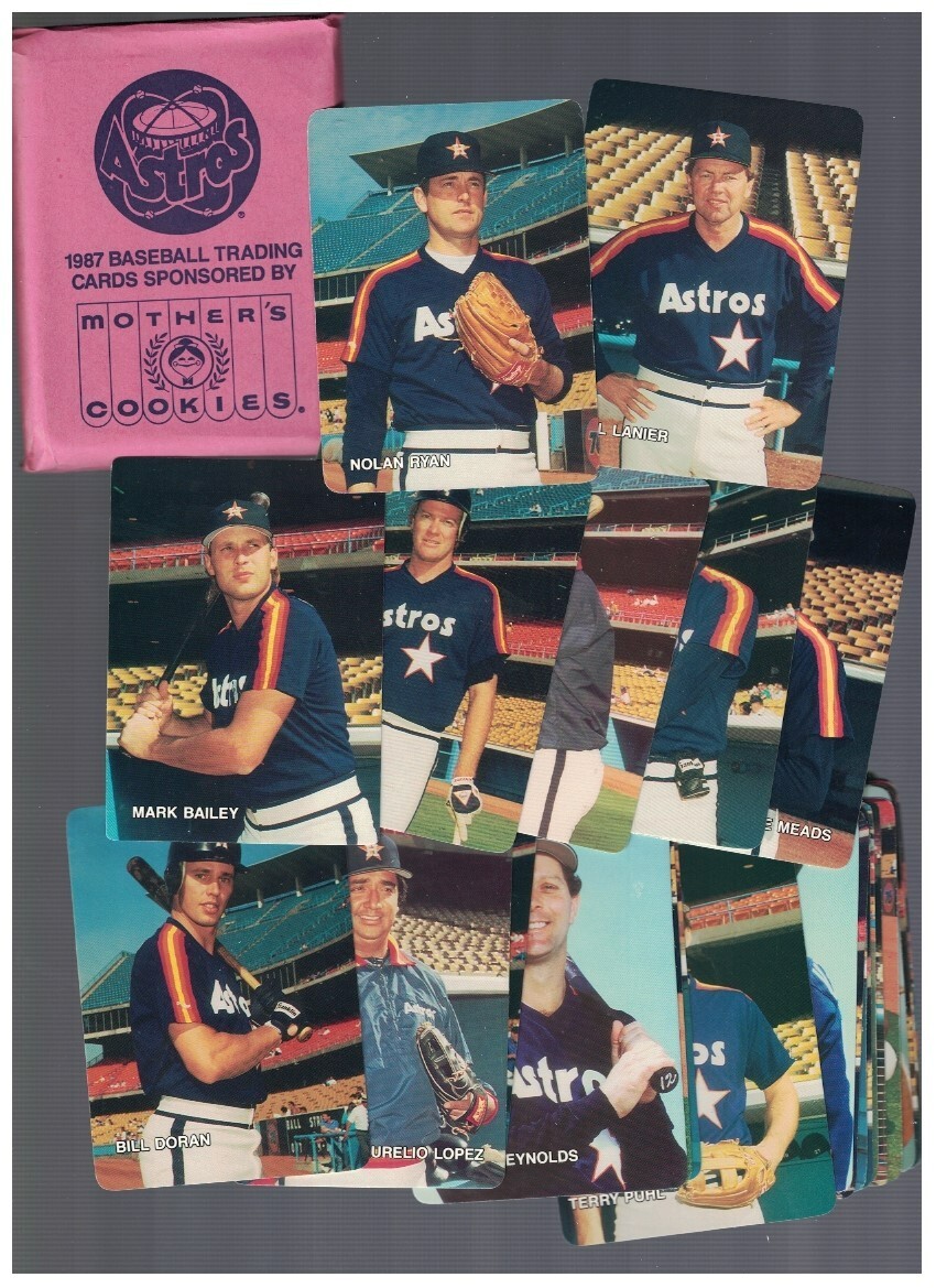 1987 Houston Astros Mother's Cookies Baseball Card Set of 28 Nolan Ryan