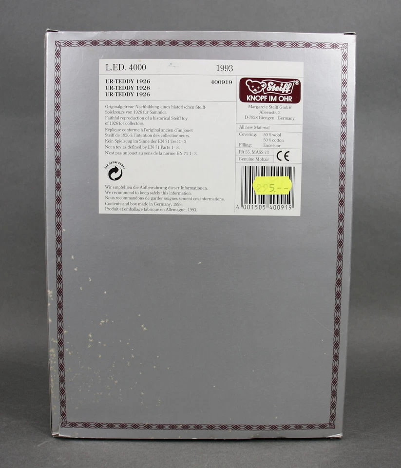 Steiff Ur-Teddy 400919 - Bild 2 von 3