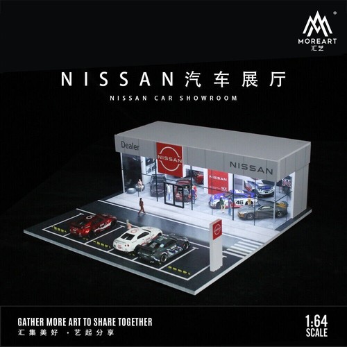 Diorama 1:64 Car Garage Model LED City Car Showroom Scene Display Building Model - Picture 29 of 102
