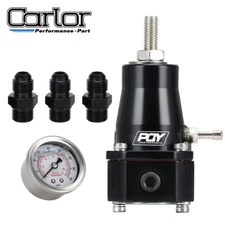 Adjustable Fuel Pressure Regulator Kit Oil 0-160psi Gauge -6AN 6AN E85 Diesel 