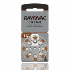 Rayovac Extra Hearing Aid Batteries, Size 312 80 Batteries . Exp 2030, Fresh