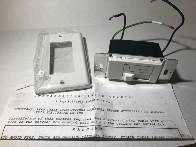 Royal Wall Controls Pacific Wc 4 Ceiling Fan Control Single Slide