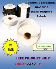 26 Rolls 30336 Multipurpose EL40 Labels Compatible Mail Shipping Labels Dymo® 