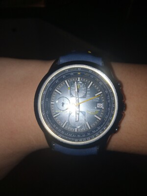 Citizen Eco Drive 19 Blue Angels World Chronograph Men's Watch AT8020-03L