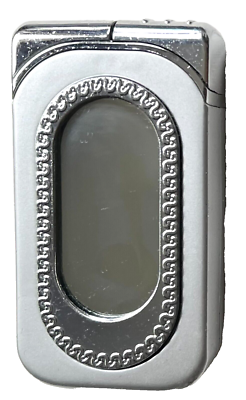 EXCELLENT NEW CHROME MIRROR FINISH BUTANE CIGARETTE LIGHTER