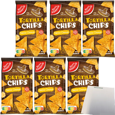 Gut&Günstig Tortillachips Cheese Mais-Chips mit Käsegeschmack 6x300g usy Block