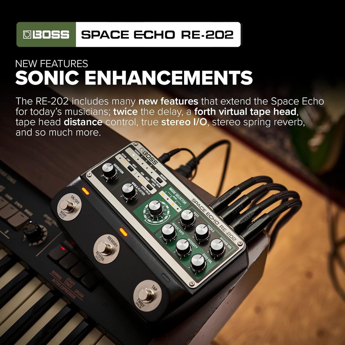 Boss RE-202 Space Echo Delay Reverb Guitar Effector JAPAN Boss RE-202 Space Echo Delay Reverb Guitar Effector JAPAN