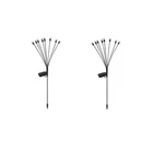 2X 8 LED Solar Powered Firefly Swaying Lawn Lights Outdoor Garden Landscape Lamp