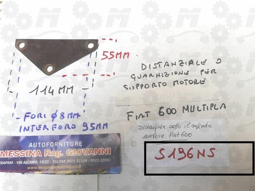 Bakelit Dichtung Motorhalter Aluminium, für: Fiat 600 Multipla 60- - Bild 2 von 2