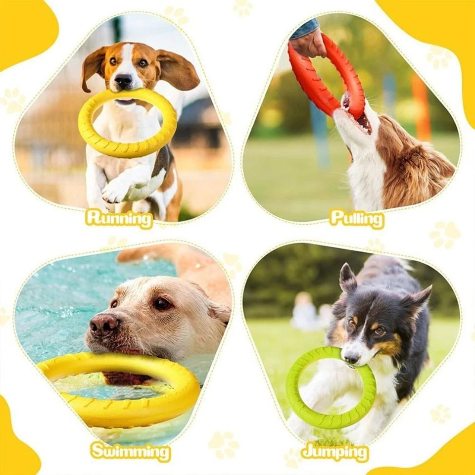 29cm Dog Chew Rings Teeth Cleaning Indestructible Pull Ring Toy  Medium Dogs - Image 3 of 4