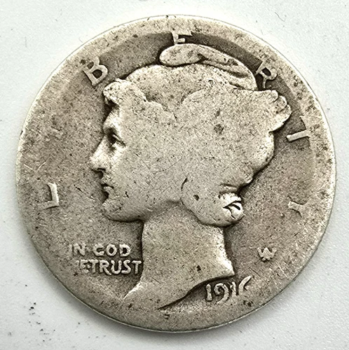 1916 S Mercury Dime AG/G You Grade it! 90% Silver Type Coin Free Ship!