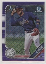 2019 Bowman Chrome Prospects Mega Box Purple Mojo Refractor Derian Cruz 05r7