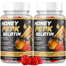 (2 Pack) Honey Peak Gelatin Gummys Advanced Weight Support Vitamin 120 Gummies