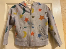 Hanna Andersson Sweatshirt Jacket Hooded Stars Girls Size 120 6/7